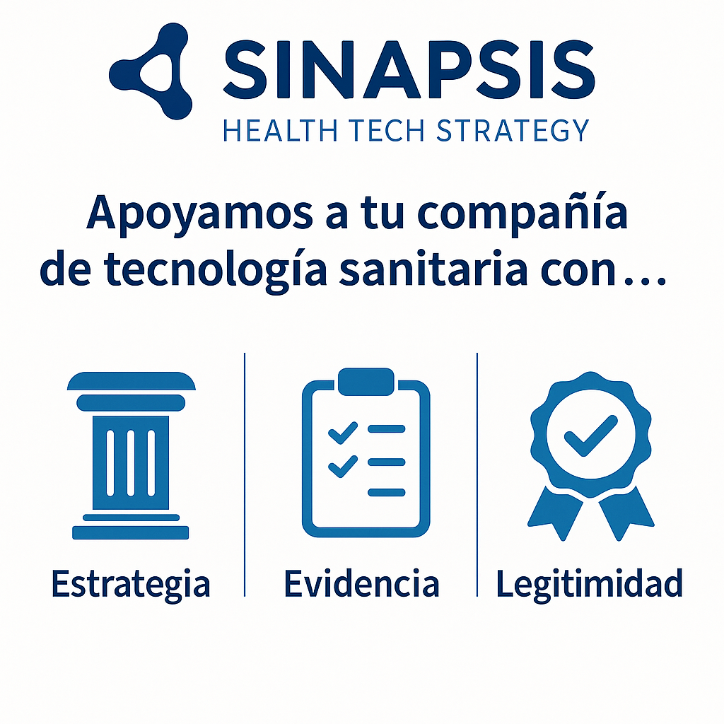 Sinapsis apoyamos a tu compañía de tecnología sanitaria con estrategia, evidencia y legitimidad